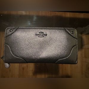 Silver Coach Wallet NWOT